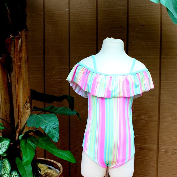 Wonder Nation One Piece Swimsuit Girls Size 7/8 - Picture 8 of 16